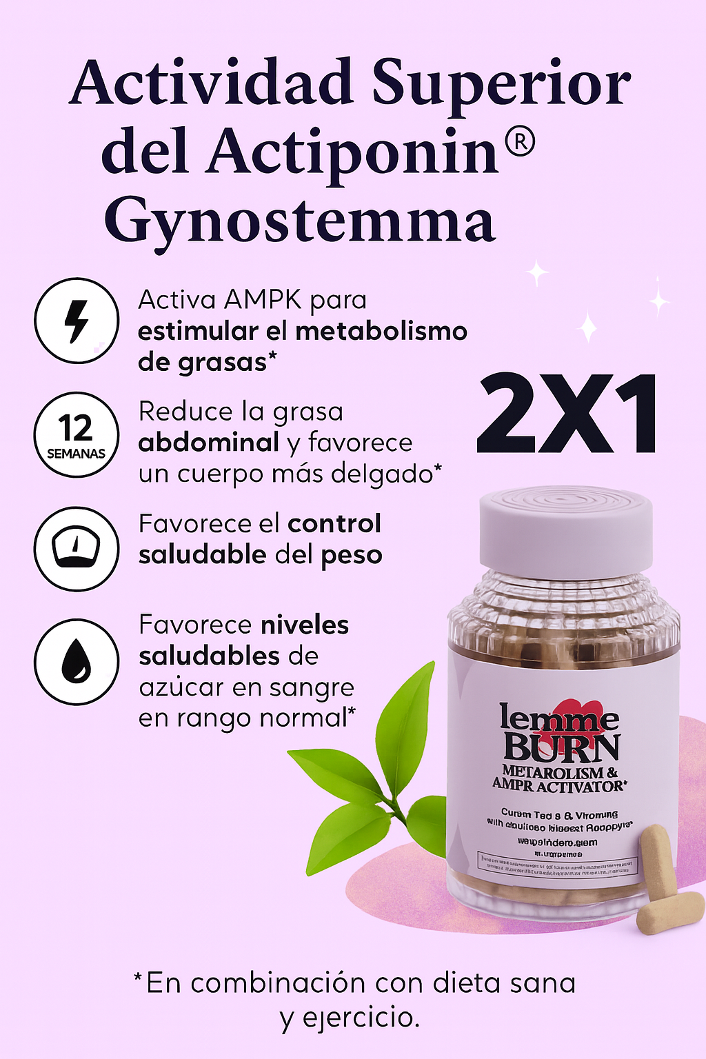 Lemme Burn – Aumenta metabolismo y Quema grasa PROMO 2X1