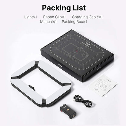 Aro de Luz LED RECTANGULAR RECARGABLE PARA VIDEOS Y FOTOS